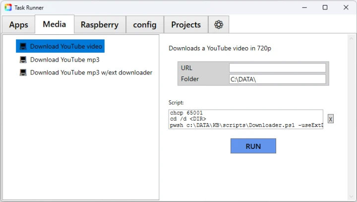 Task Runner & Assistant - Run scripts screenshot